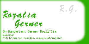 rozalia gerner business card
